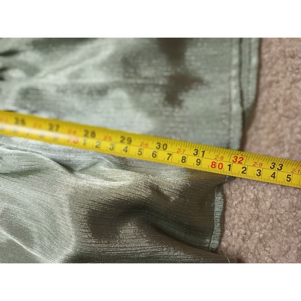 By The River Sage Green Smocked Adella Dress Long Sleeve Sheer Size Medium M - Picture 5 of 5